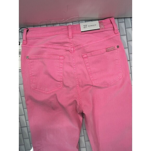 7 For All Mankind Pink Boot Cut Jeans - Picture 6 of 14